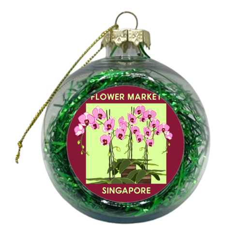 Flower Market Singapore - xmas bauble by EZbie
