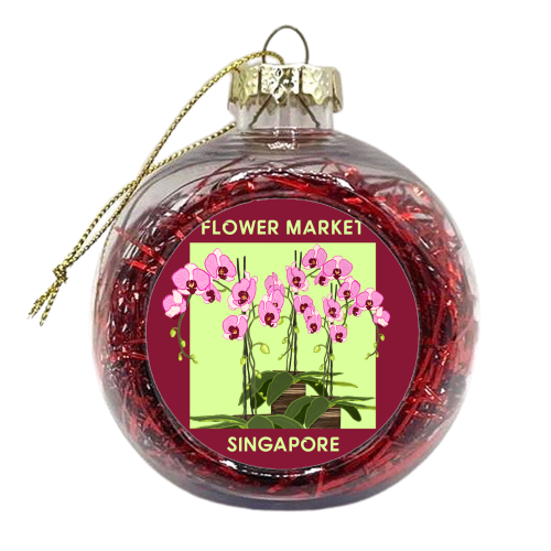Flower Market Singapore - xmas bauble by EZbie