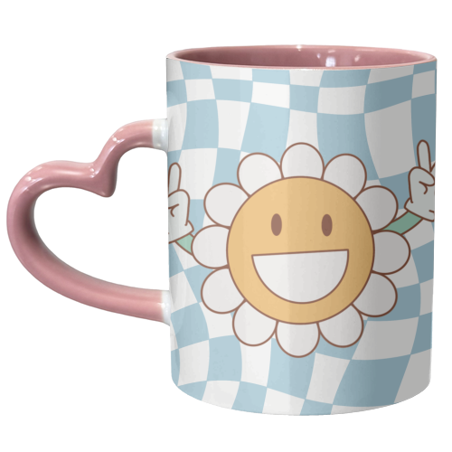 Flower Power Hippie Vibe Digital Art - unique mug by AbiGoLucky