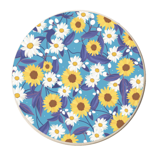 Flower Power - personalised beer coaster by Niamh McKeown