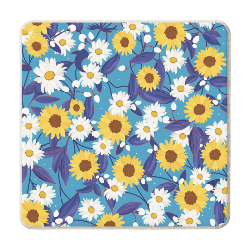 Flower Power - personalised beer coaster by Niamh McKeown