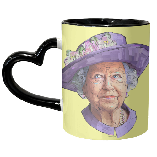Flower Queen - unique mug by Beverley Rae