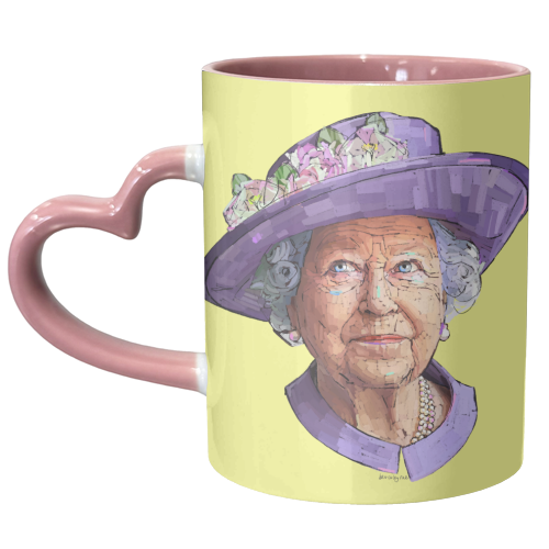 Flower Queen - unique mug by Beverley Rae