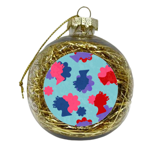 Flower The Queen - xmas bauble by Lisa Wardle