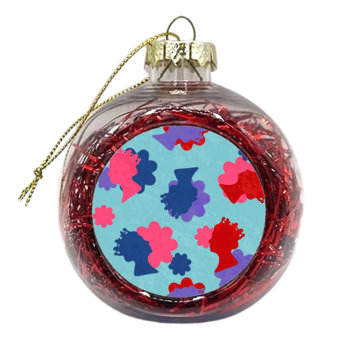 Flower The Queen - xmas bauble by Lisa Wardle