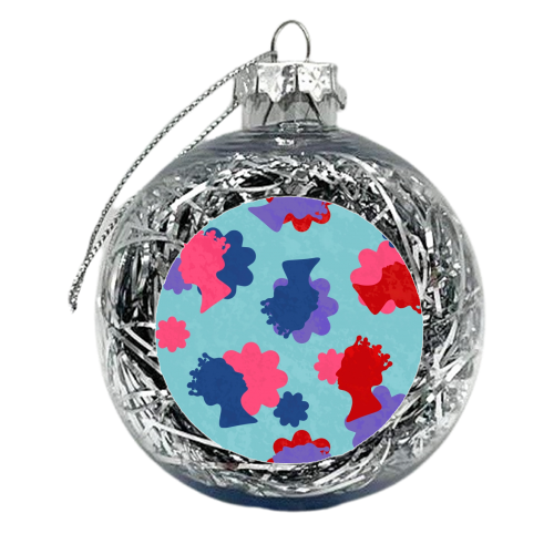Flower The Queen - xmas bauble by Lisa Wardle