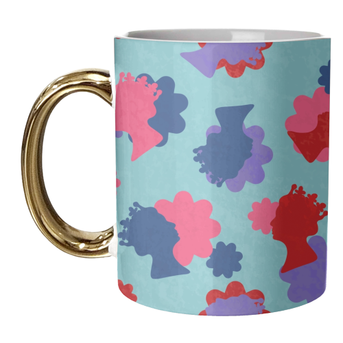 Flower The Queen - unique mug by Lisa Wardle