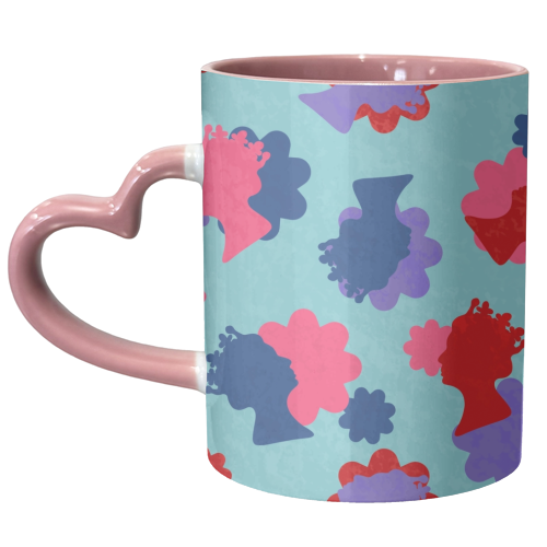 Flower The Queen - unique mug by Lisa Wardle