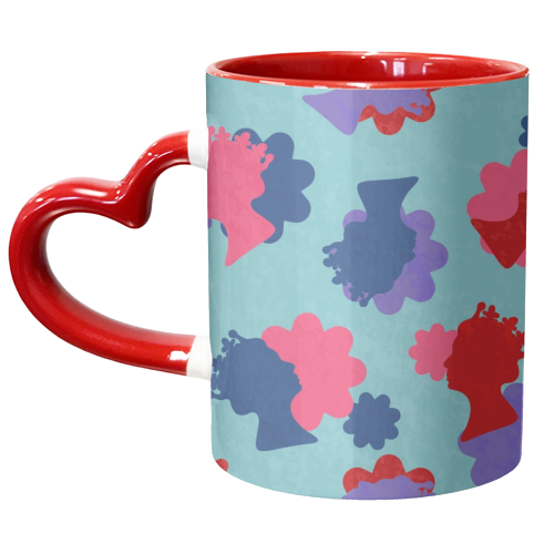 Flower The Queen - unique mug by Lisa Wardle