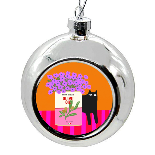 Flowers And Olive Oil - colourful christmas bauble by The Paper Tail
