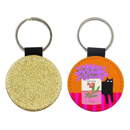 Flowers And Olive Oil - keyring by The Paper Tail