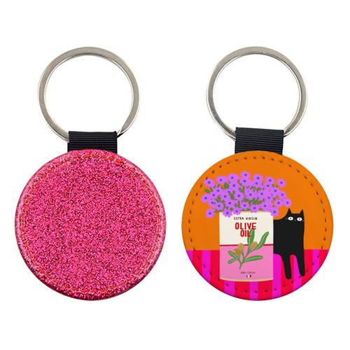 Flowers And Olive Oil - keyring by The Paper Tail
