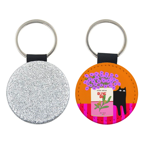 Flowers And Olive Oil - keyring by The Paper Tail