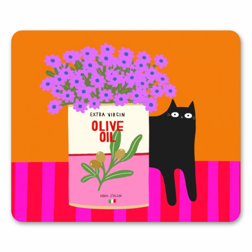 Flowers And Olive Oil - mouse mat by The Paper Tail