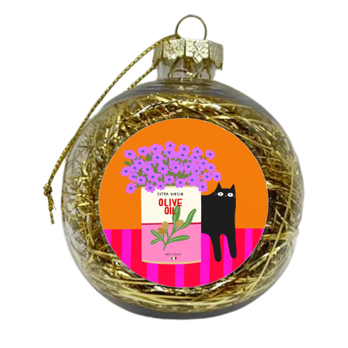 Flowers And Olive Oil - xmas bauble by The Paper Tail