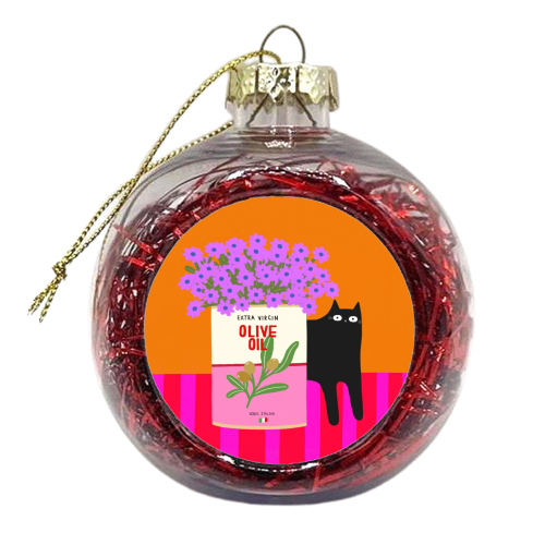 Flowers And Olive Oil - xmas bauble by The Paper Tail