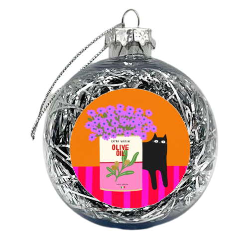 Flowers And Olive Oil - xmas bauble by The Paper Tail
