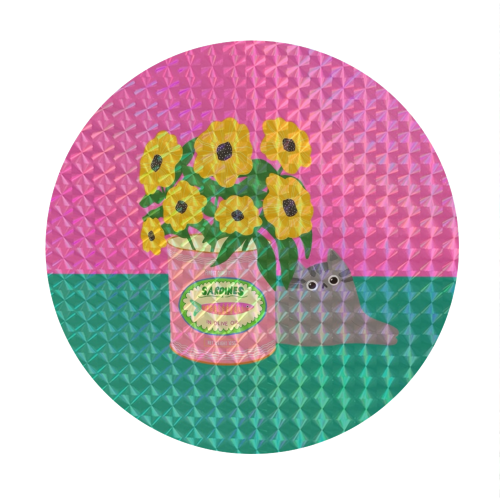 Flowers And Sardines - Circle Sticker by The Paper Tail