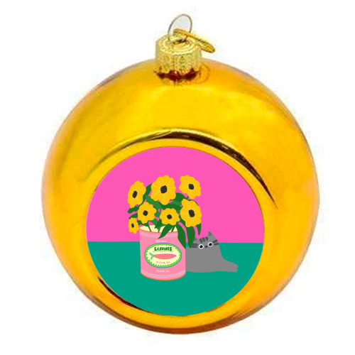 Flowers And Sardines - colourful christmas bauble by The Paper Tail