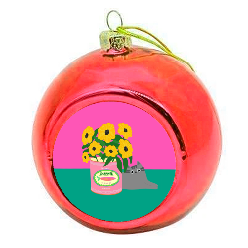 Flowers And Sardines - colourful christmas bauble by The Paper Tail