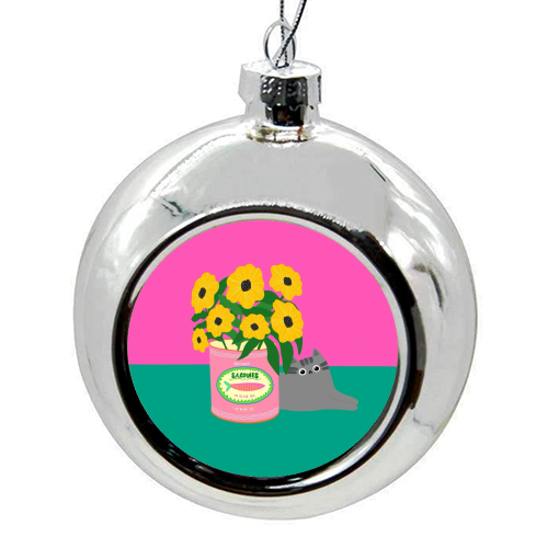 Flowers And Sardines - colourful christmas bauble by The Paper Tail