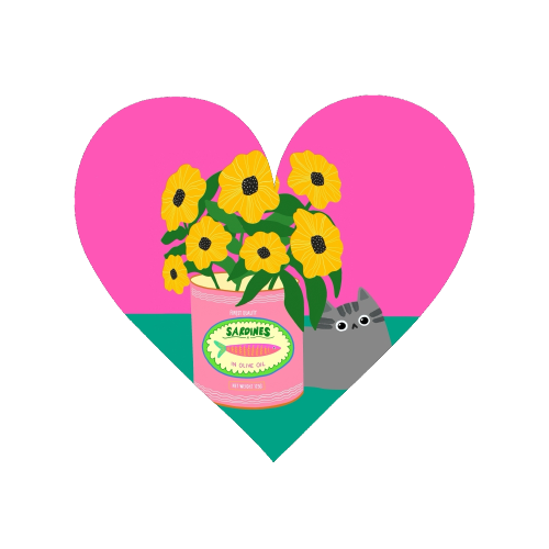 Flowers And Sardines - Magnet by The Paper Tail