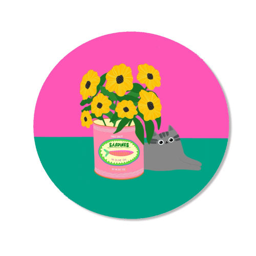 Flowers And Sardines - Magnet by The Paper Tail