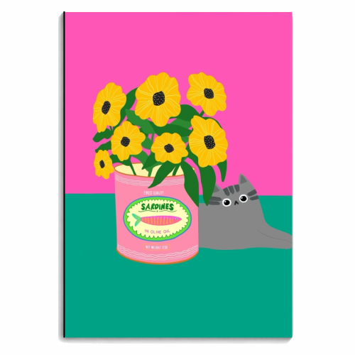 Flowers And Sardines - personalised A4, A5, A6 notebook by The Paper Tail