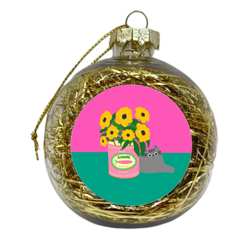 Flowers And Sardines - xmas bauble by The Paper Tail