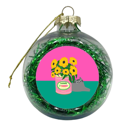 Flowers And Sardines - xmas bauble by The Paper Tail