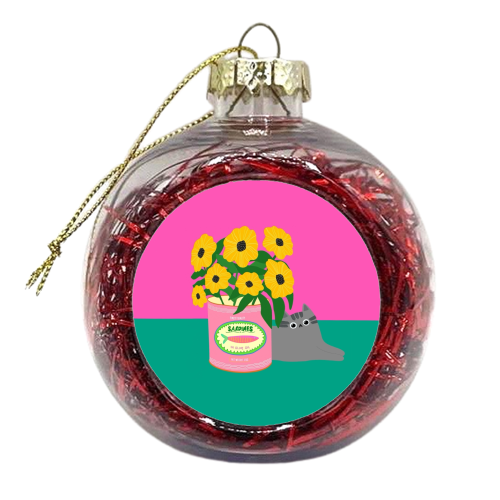 Flowers And Sardines - xmas bauble by The Paper Tail