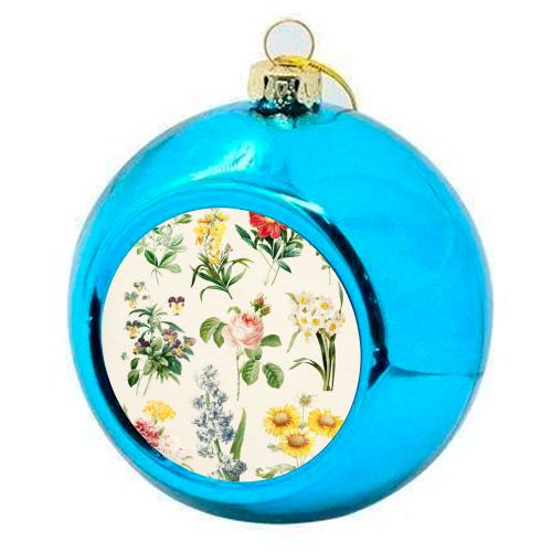 Flowers Collection - colourful christmas bauble by Gal Design
