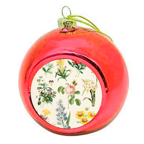 Flowers Collection - colourful christmas bauble by Gal Design