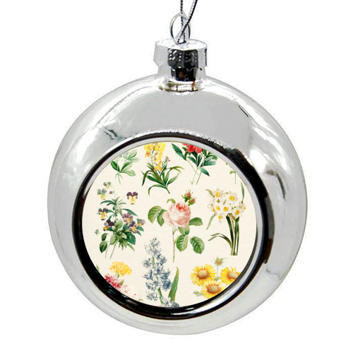 Flowers Collection - colourful christmas bauble by Gal Design