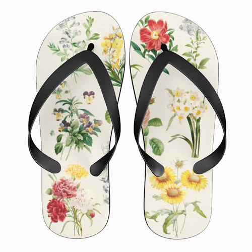 Flowers Collection - funny flip flops by Gal Design