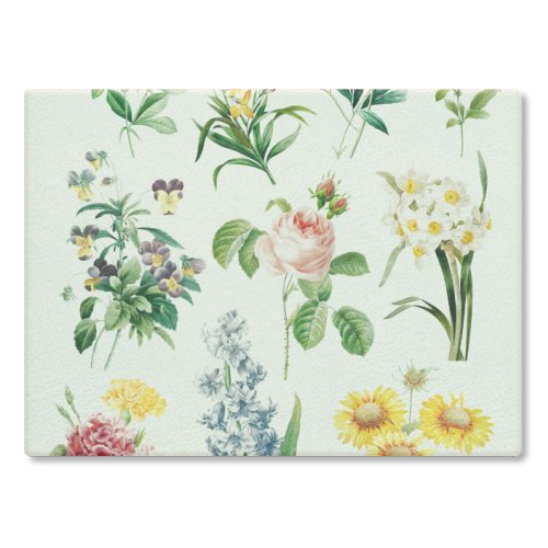 Flowers Collection - glass chopping board by Gal Design