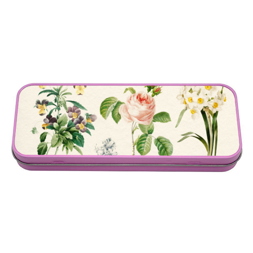 Flowers Collection - tin pencil case by Gal Design