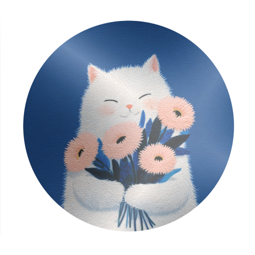 Flowers for you - Circle Sticker by DejaReve