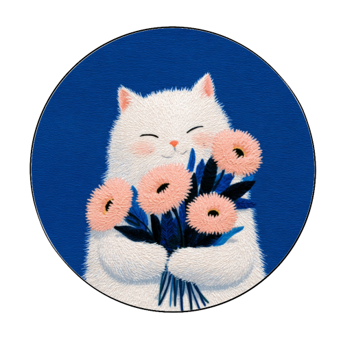 Flowers for you - Circle Sticker by DejaReve