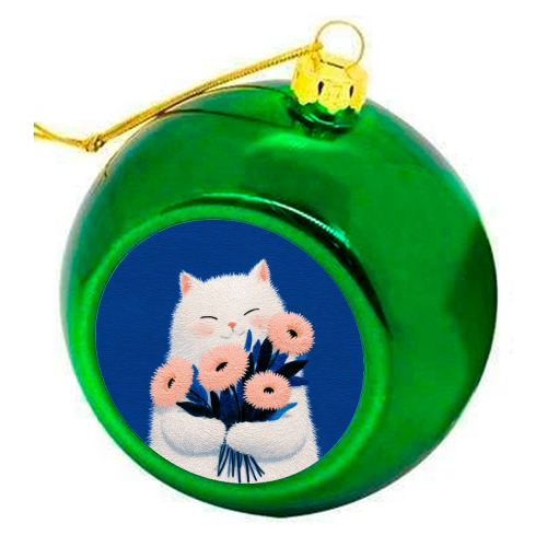 Flowers for you - colourful christmas bauble by DejaReve