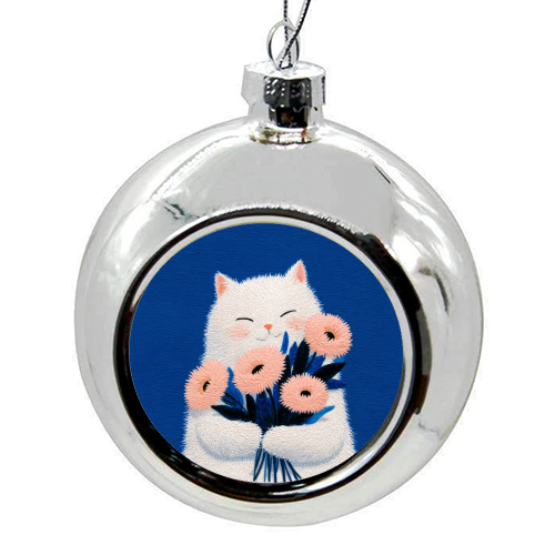 Flowers for you - colourful christmas bauble by DejaReve