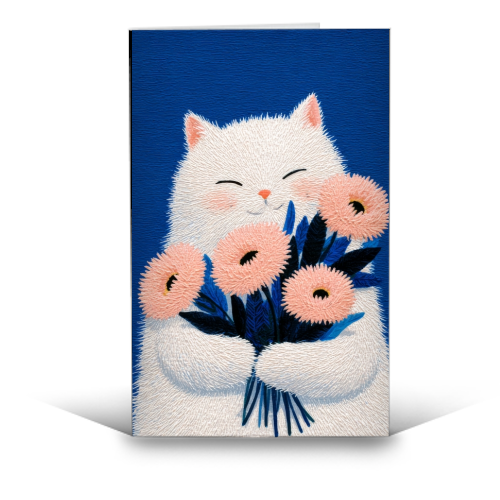 Flowers for you - funny greeting card by DejaReve