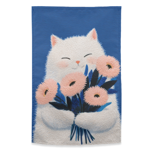 Flowers for you - funny tea towel by DejaReve