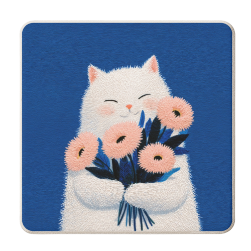 Flowers for you - personalised beer coaster by DejaReve