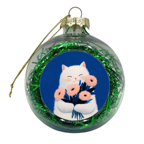 Flowers for you - xmas bauble by DejaReve