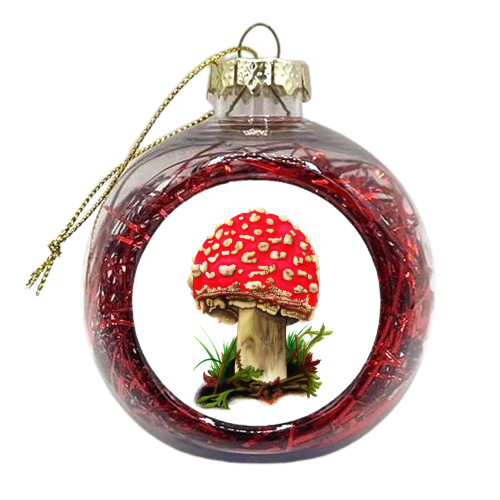 Fly Agaric Mushroom - xmas bauble by She Walks She Paints