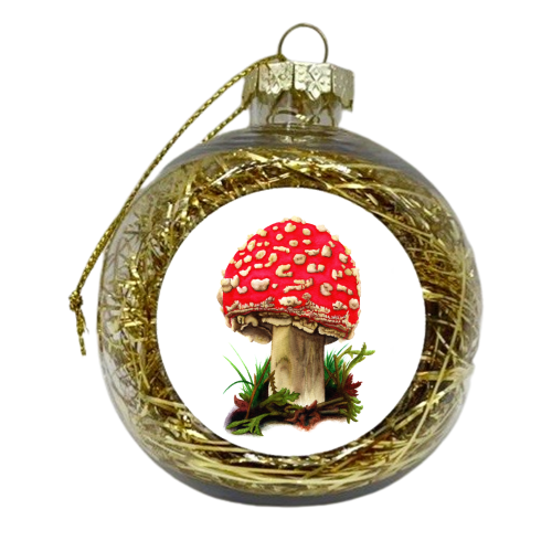 Fly Agaric Mushroom - xmas bauble by She Walks She Paints