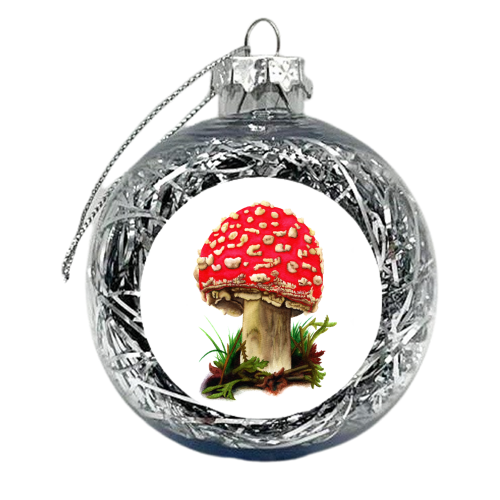 Fly Agaric Mushroom - xmas bauble by She Walks She Paints