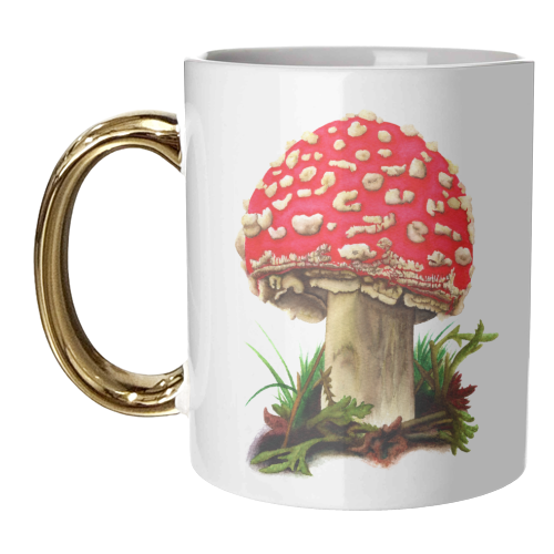 Fly Agaric Mushroom - unique mug by She Walks She Paints