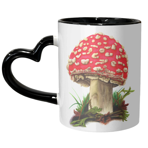 Fly Agaric Mushroom - unique mug by She Walks She Paints